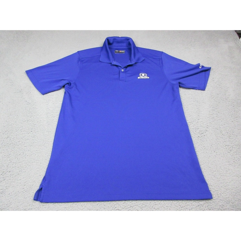 Callaway Ballen Isles Golf Polo Shirt Mens L Blue Opti-Dri Moisture Wicking